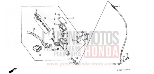 VORDERRADBREMSE (RG/RH/RJ/RK) CR80RH de 1987